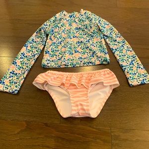 Tucker + Tate girls 2pc rash guard (tankini)